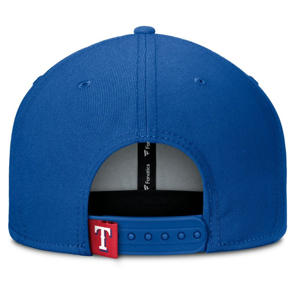 Texas Rangers Fanatics Clubhouse Splitter Snapback Hat - Royal/Red - Fanatics on Sale