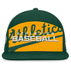 Athletics Fanatics Clubhouse Splitter Snapback Hat - Green/Gold - Fanatics Lifestyle