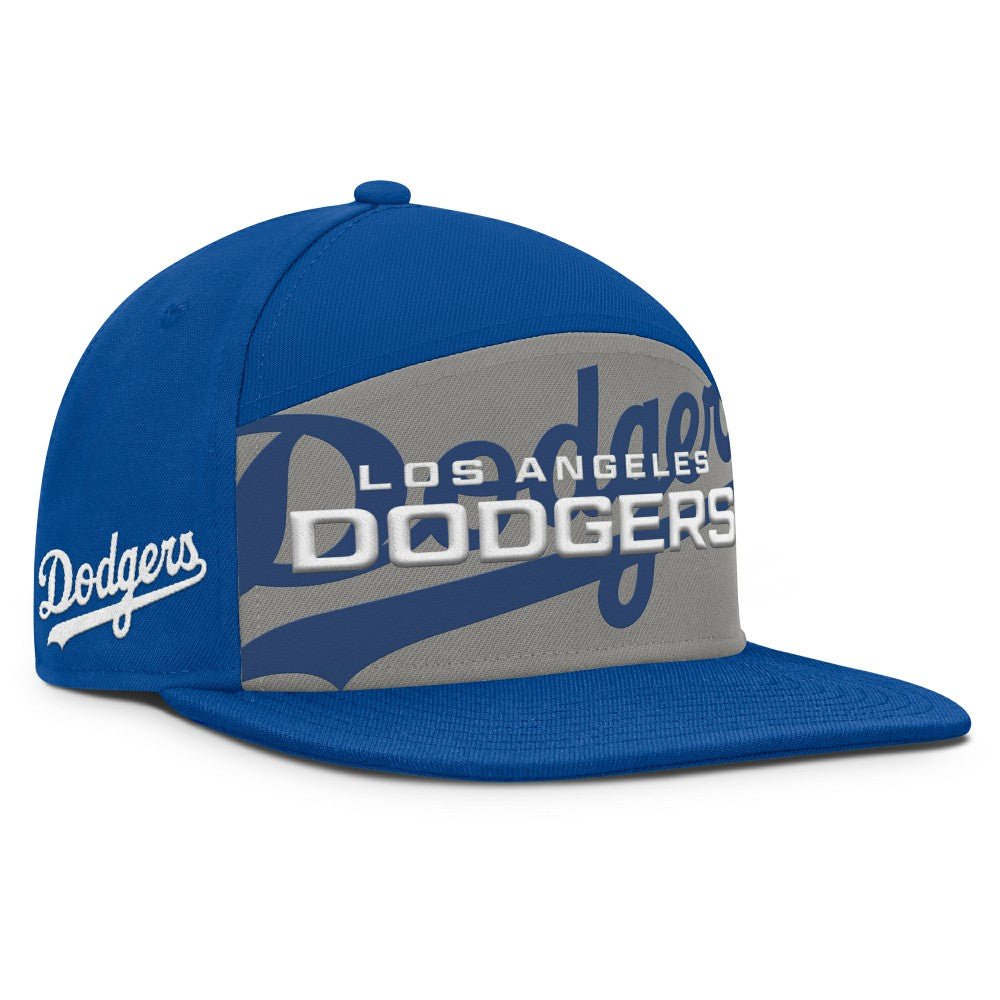 Los Angeles Dodgers Fanatics Clubhouse Splitter Snapback Hat - Royal/Gray - Fanatics Discount