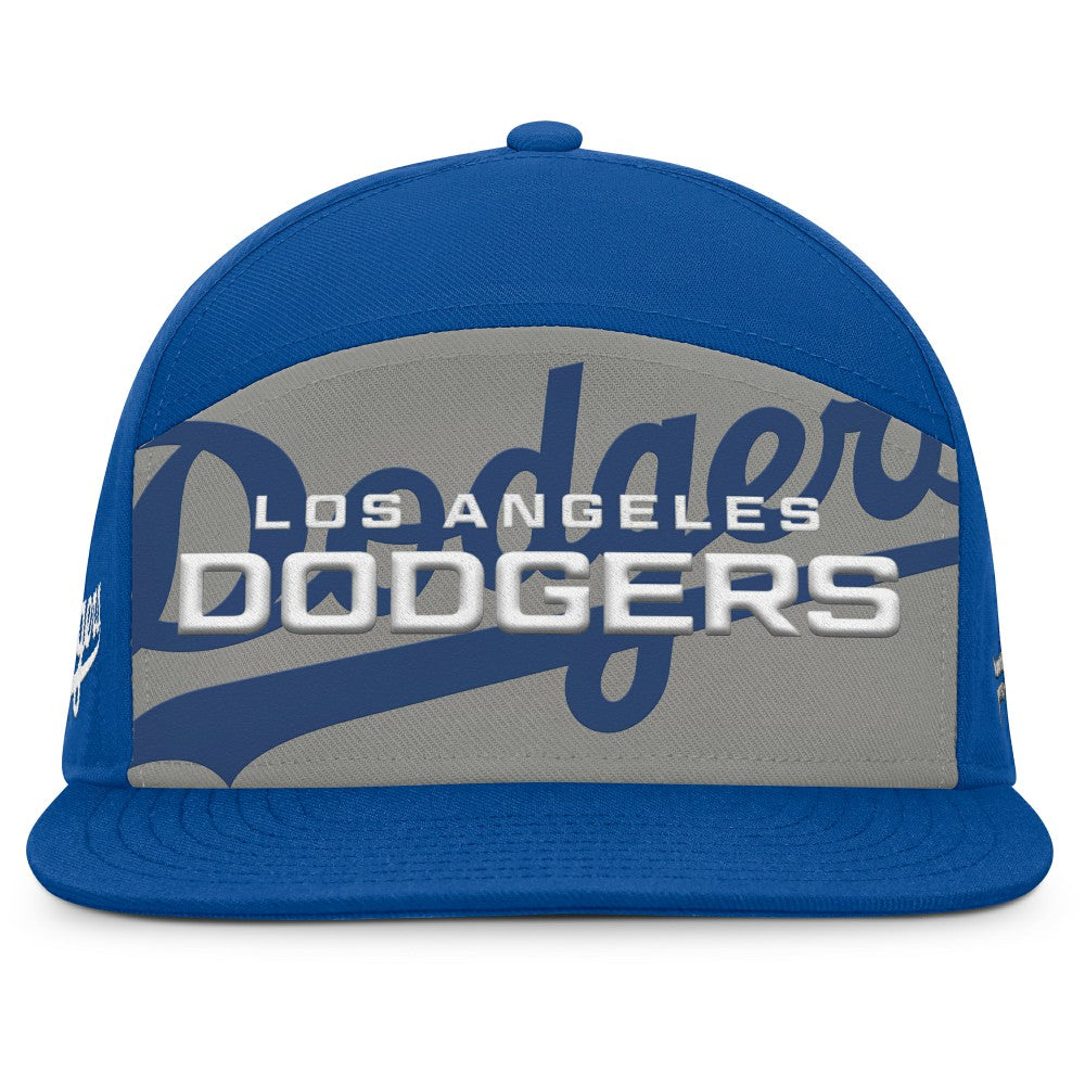Los Angeles Dodgers Fanatics Clubhouse Splitter Snapback Hat - Royal/Gray - Fanatics Discount