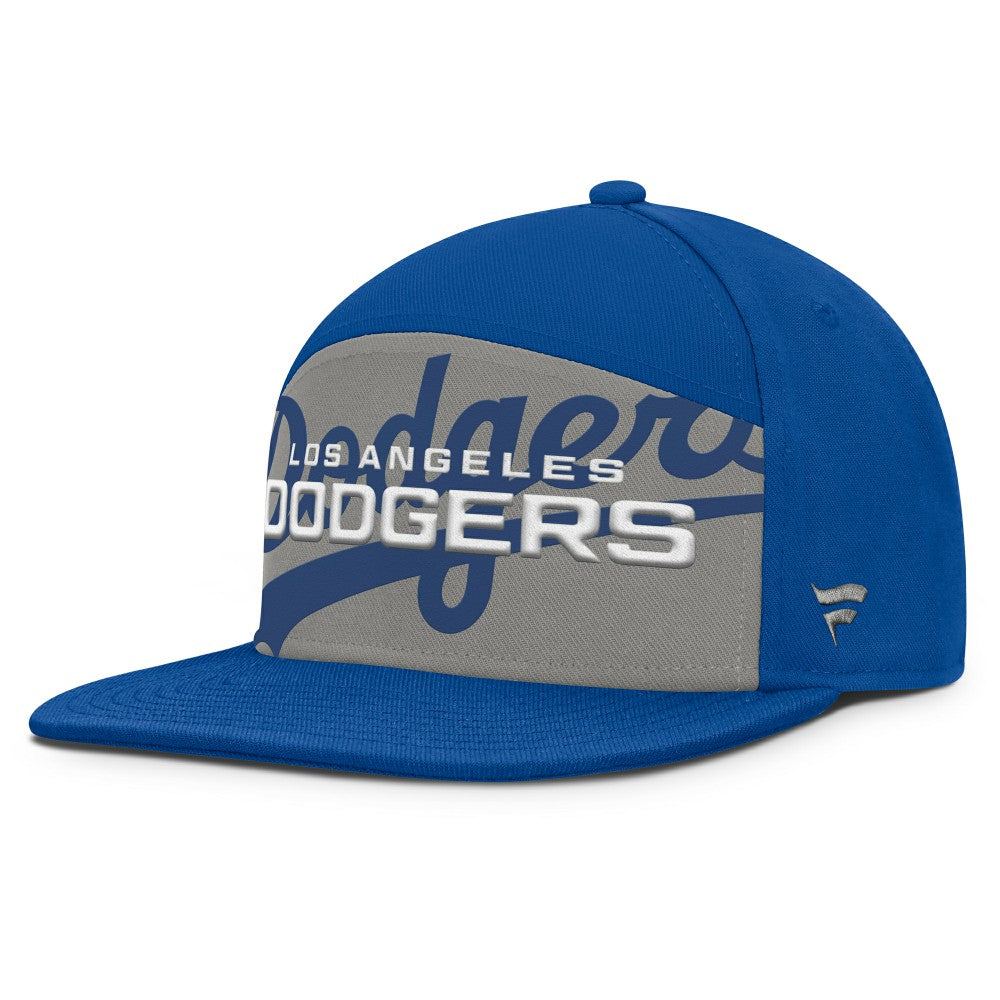 Los Angeles Dodgers Fanatics Clubhouse Splitter Snapback Hat - Royal/Gray - Fanatics Discount