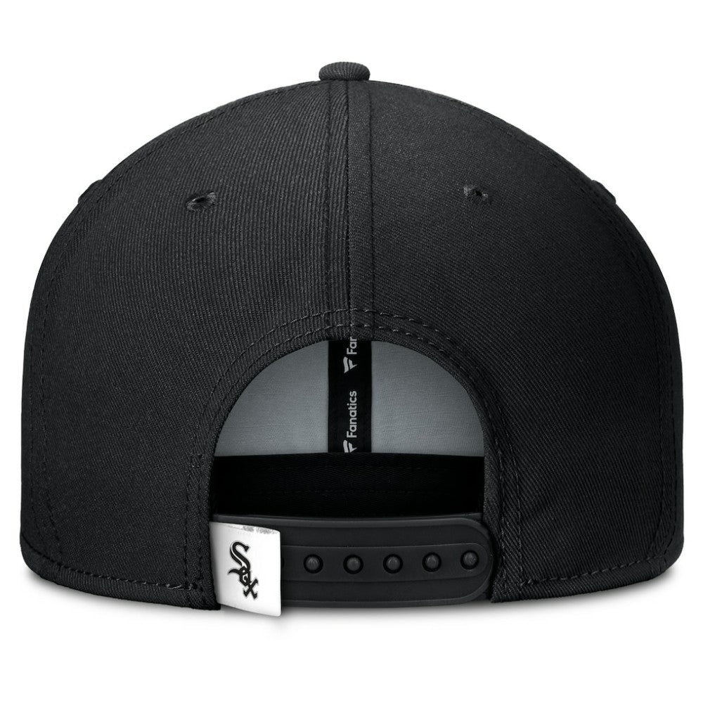 Chicago White Sox Fanatics Clubhouse Splitter Snapback Hat - Black/White - Fanatics Discount