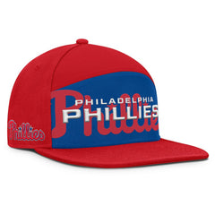 Philadelphia Phillies Fanatics Clubhouse Splitter Snapback Hat - Red/Royal - Fanatics on Sale