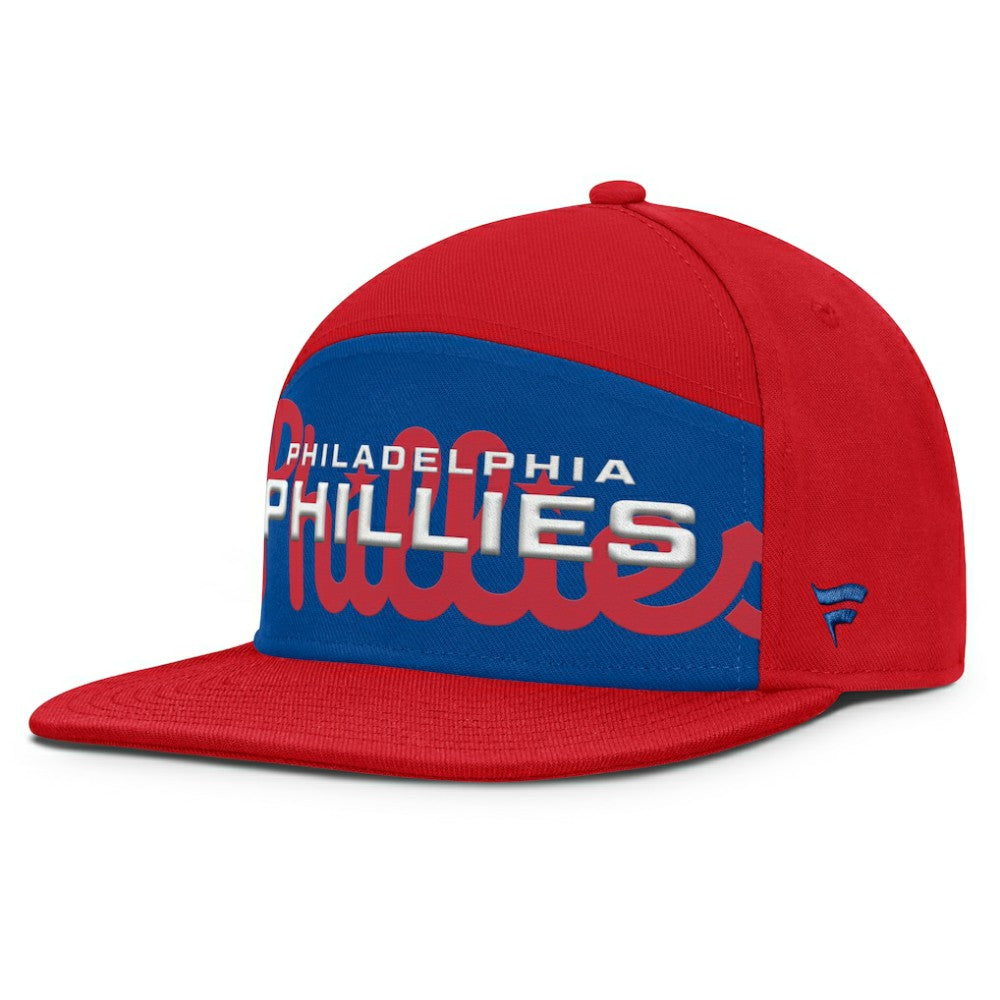 Philadelphia Phillies Fanatics Clubhouse Splitter Snapback Hat - Red/Royal - Fanatics on Sale