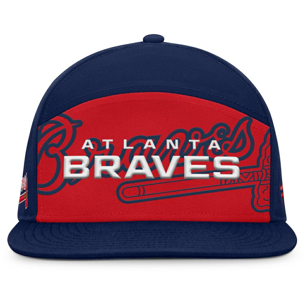 Atlanta Braves Fanatics Clubhouse Splitter Snapback Hat - Navy/Red - Fanatics Online