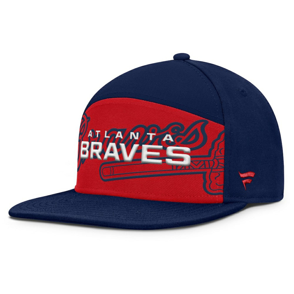 Atlanta Braves Fanatics Clubhouse Splitter Snapback Hat - Navy/Red - Fanatics Online