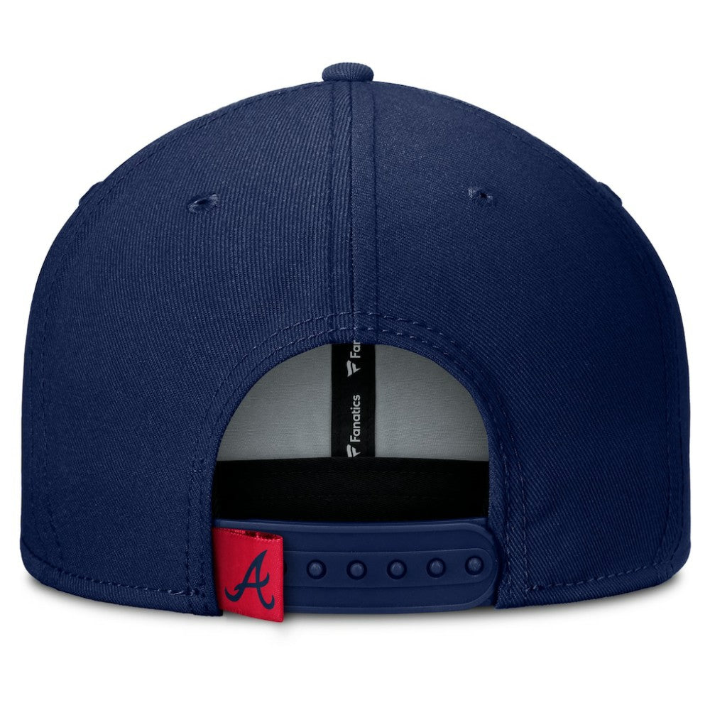 Atlanta Braves Fanatics Clubhouse Splitter Snapback Hat - Navy/Red - Fanatics Online