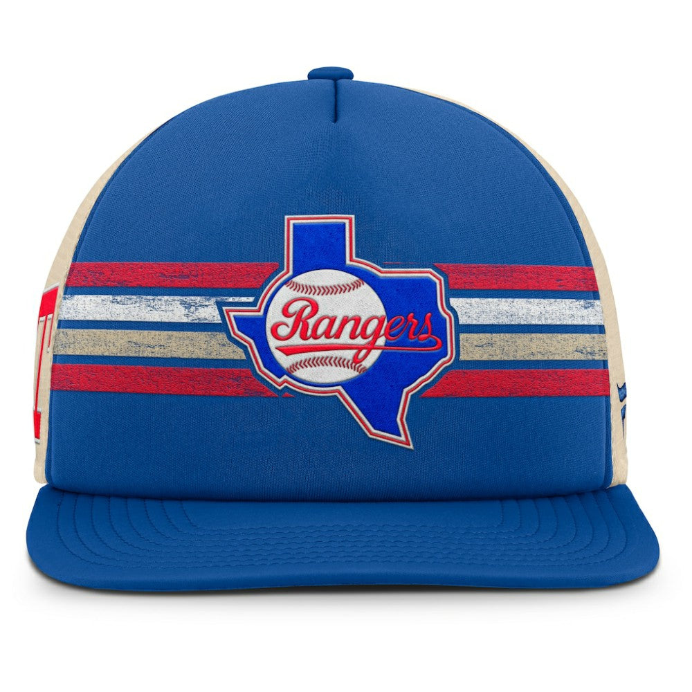 Texas Rangers Fanatics Cooperstown Collection Powers Snapback Hat - Royal/Natural - Fanatics on Sale