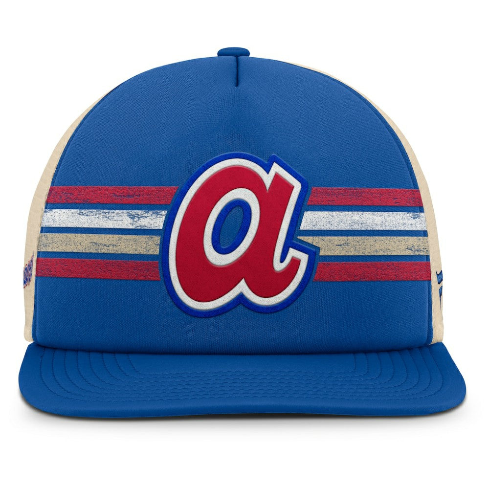 Atlanta Braves Fanatics Cooperstown Collection Powers Snapback Hat - Royal/Natural - Fanatics Lifestyle