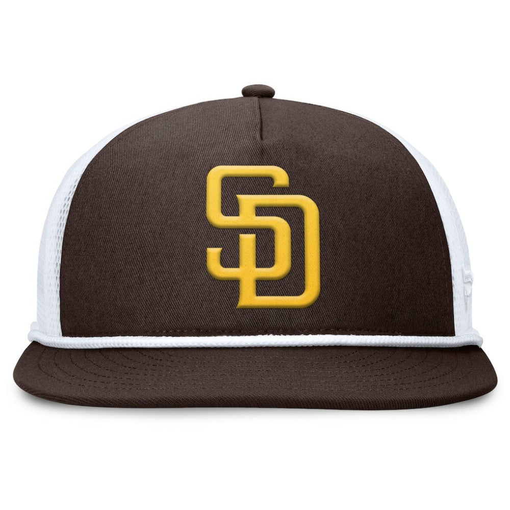 San Diego Padres Fanatics Clubhouse Change Up Snapback Hat - Brown/White - Fanatics Sale