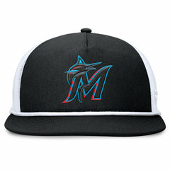 Miami Marlins Fanatics Clubhouse Change Up Snapback Hat - Black/White - Fanatics on Sale