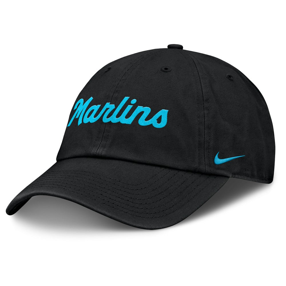 Miami Marlins Nike Club Adjustable Hat - Black - Nike Sale