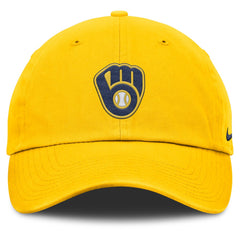 Milwaukee Brewers Nike Club Adjustable Hat - Gold - Nike Discount