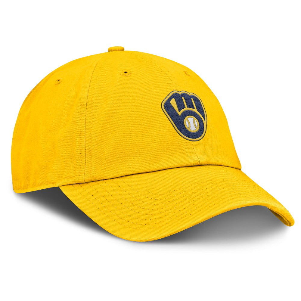 Milwaukee Brewers Nike Club Adjustable Hat - Gold - Nike Discount