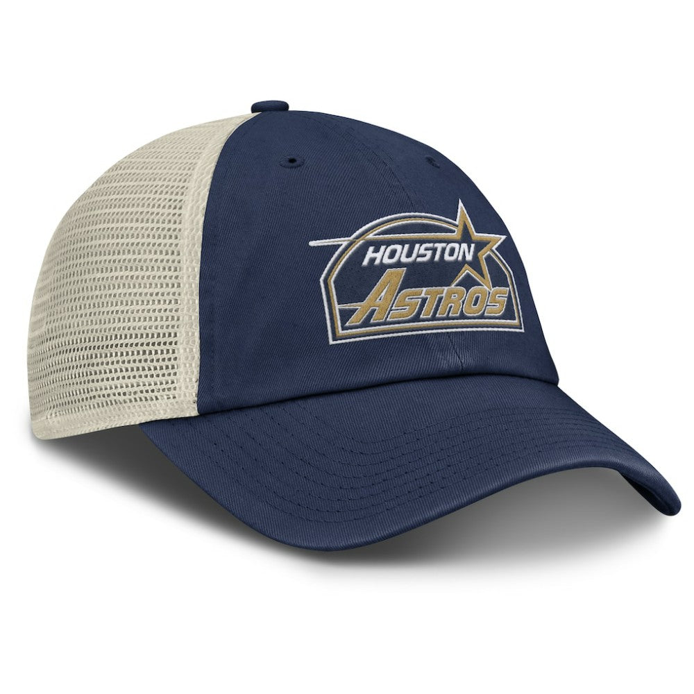 Houston Astros Nike Cooperstown Collection Club Trucker Adjustable Hat - Navy/Natural - Nike Lifestyle
