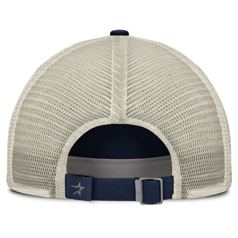 Houston Astros Nike Cooperstown Collection Club Trucker Adjustable Hat - Navy/Natural - Nike Lifestyle