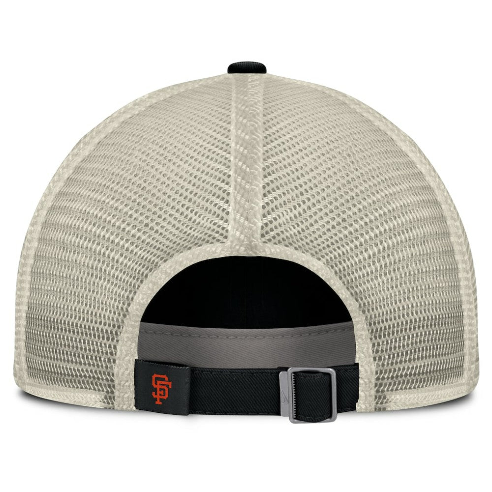 San Francisco Giants Nike Cooperstown Collection Club Trucker Adjustable Hat - Black/Natural - Nike on Sale