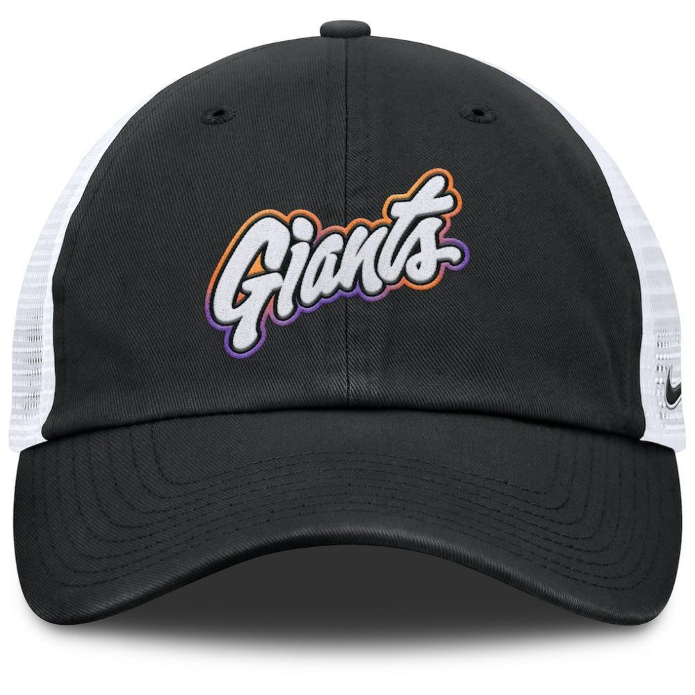 San Francisco Giants Nike Unisex 2025 City Connect Club Adjustable Trucker Hat -  Black/White - Nike Discount