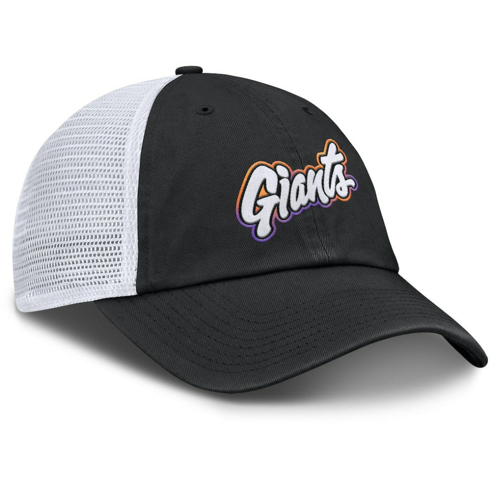 San Francisco Giants Nike Unisex 2025 City Connect Club Adjustable Trucker Hat -  Black/White - Nike Discount