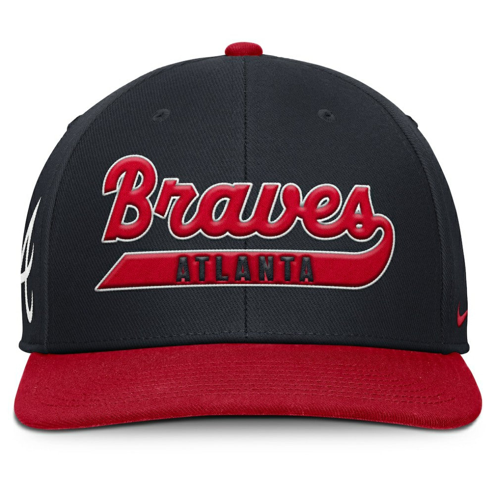 Atlanta Braves Nike Pro Performance Snapback Hat - Navy/Red - Nike on Sale