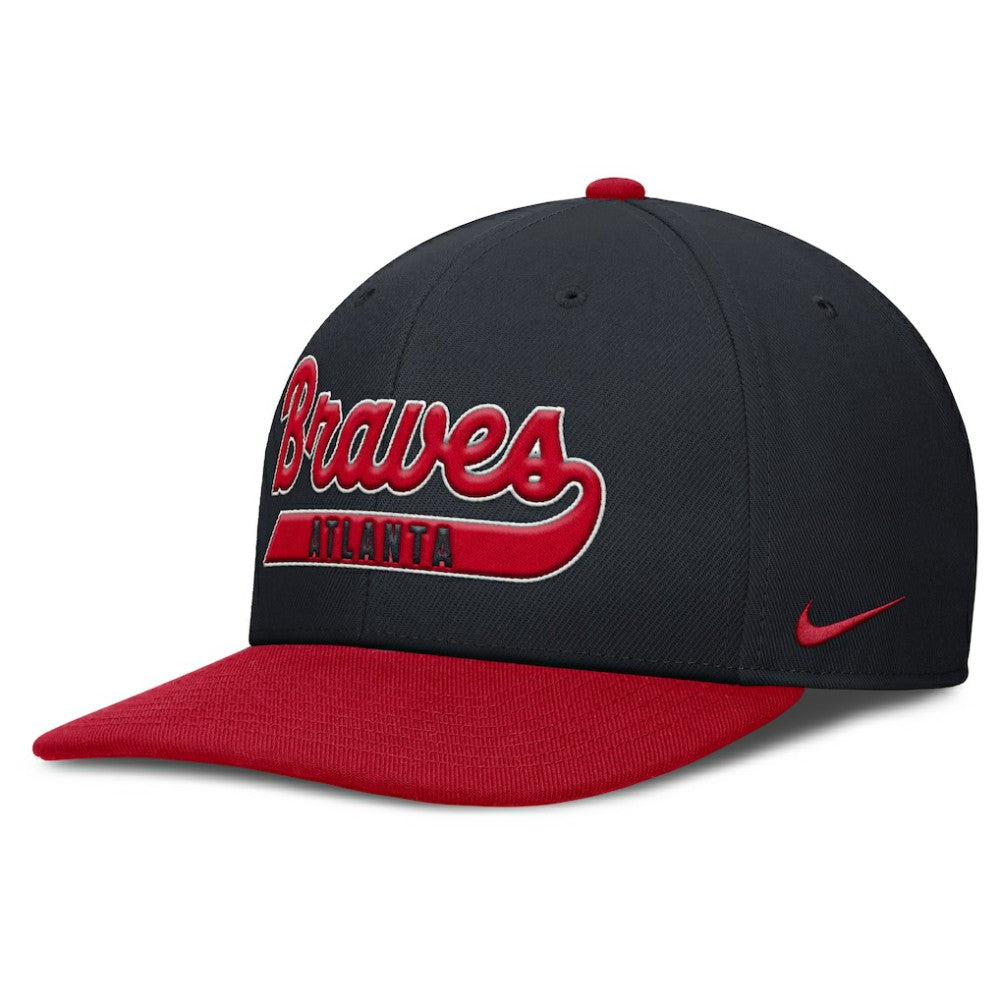 Atlanta Braves Nike Pro Performance Snapback Hat - Navy/Red - Nike on Sale