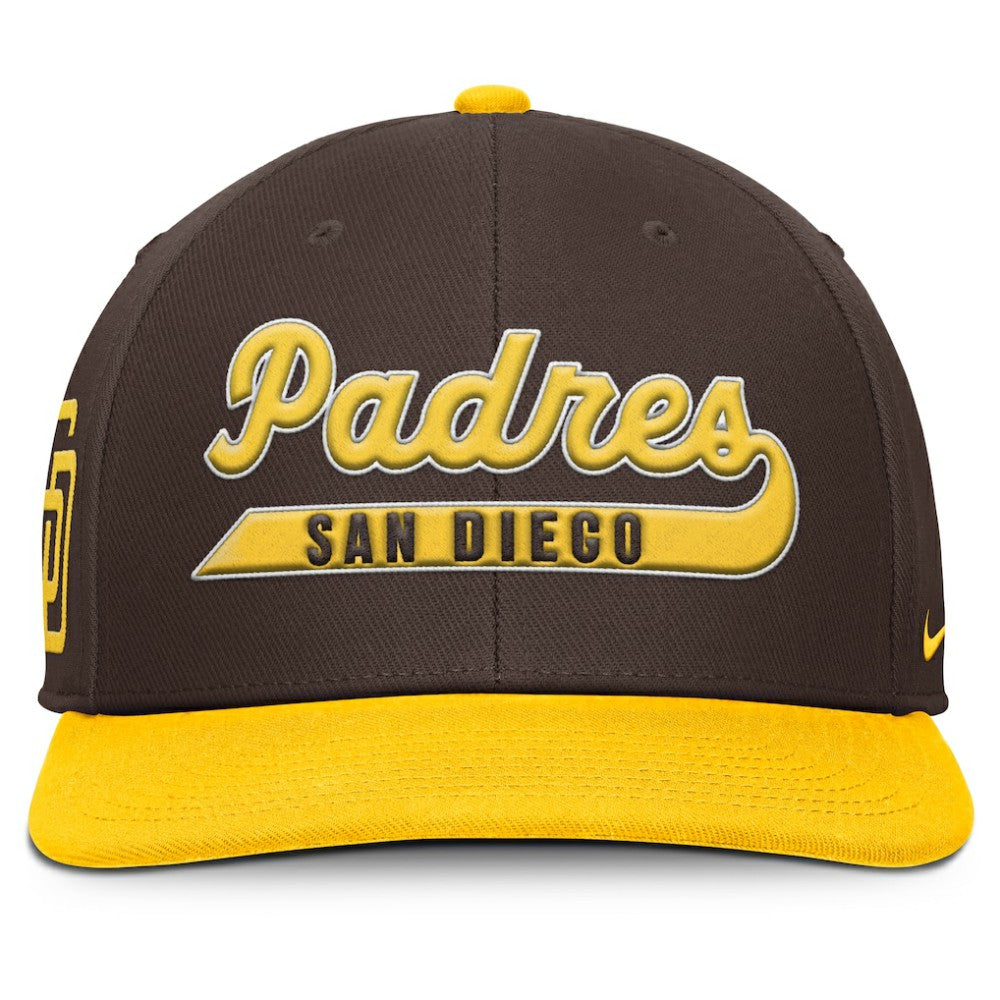 San Diego Padres Nike Pro Performance Snapback Hat - Brown/Gold - Nike Discount