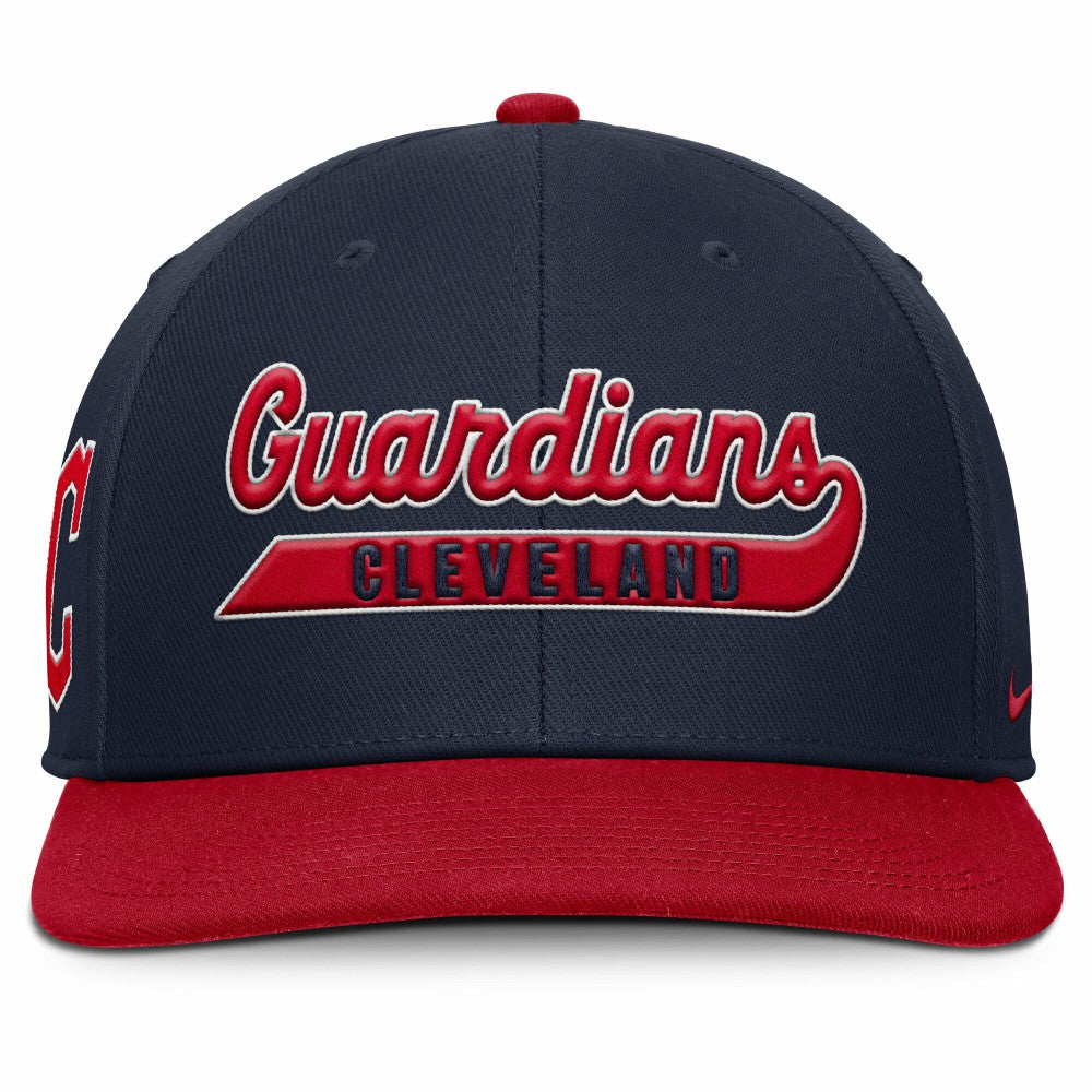 Cleveland Guardians Nike Pro Performance Snapback Hat - Navy/Red - Nike on Sale
