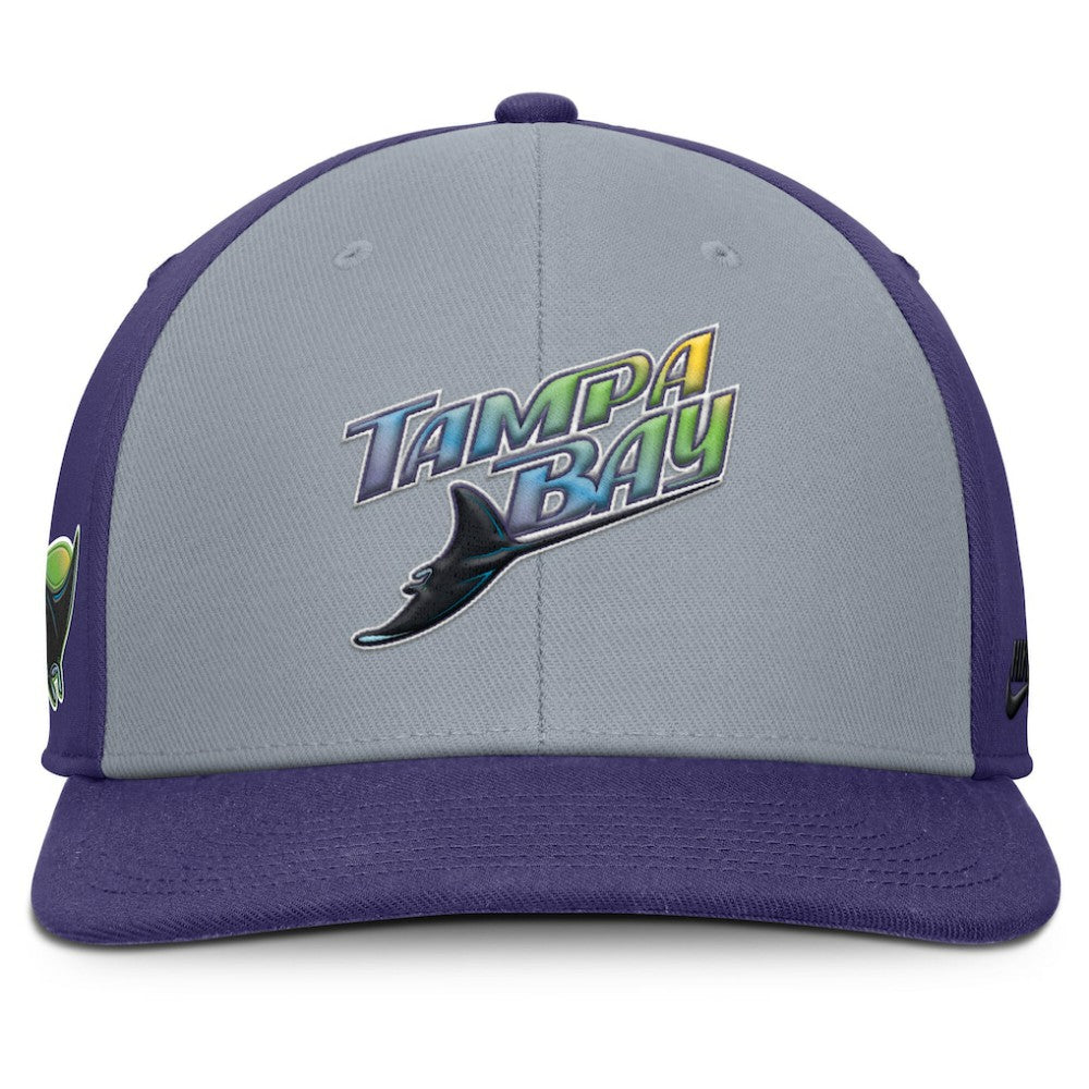 Tampa Bay Rays Nike Pro Performance Snapback Hat - Gray/Purple - Nike Discount