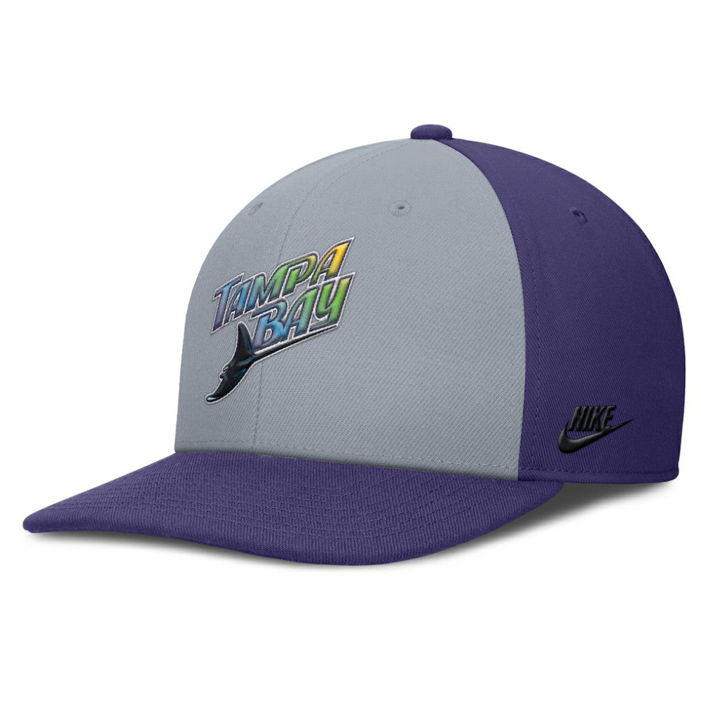 Tampa Bay Rays Nike Pro Performance Snapback Hat - Gray/Purple - Nike Discount