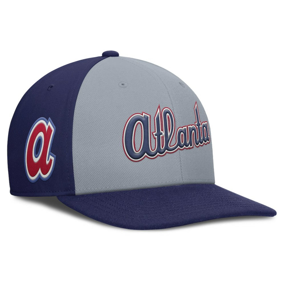 Atlanta Braves Nike Pro Performance Snapback Hat - Gray/Royal - Nike Online