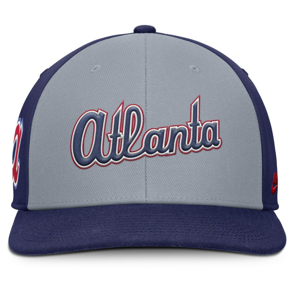 Atlanta Braves Nike Pro Performance Snapback Hat - Gray/Royal - Nike Online