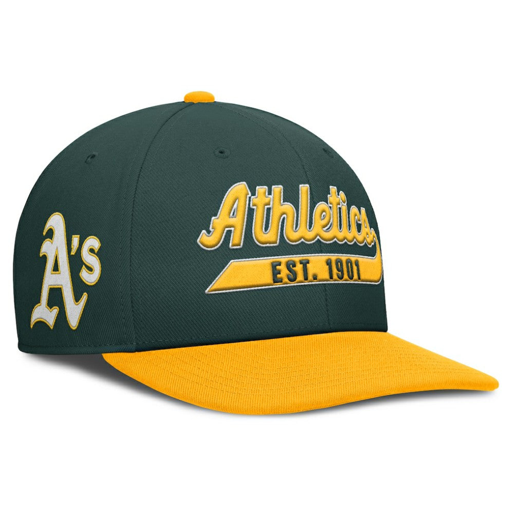 Athletics Nike Pro Performance Snapback Hat - Green/Gold - Nike Sale