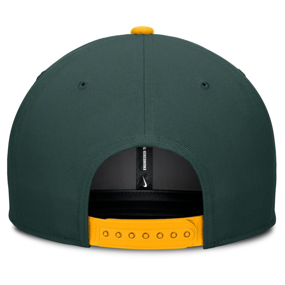 Athletics Nike Pro Performance Snapback Hat - Green/Gold - Nike Sale