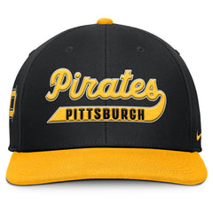 Pittsburgh Pirates Nike Pro Performance Snapback Hat - Black/Gold - Nike on Sale