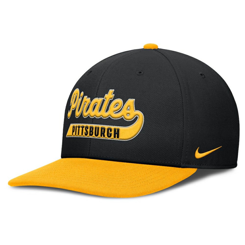 Pittsburgh Pirates Nike Pro Performance Snapback Hat - Black/Gold - Nike on Sale