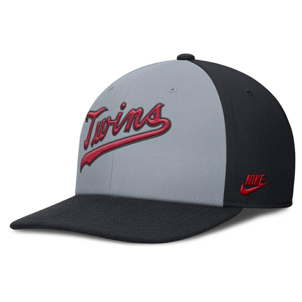 Minnesota Twins Nike Pro Performance Snapback Hat - Gray/Navy - Nike Discount