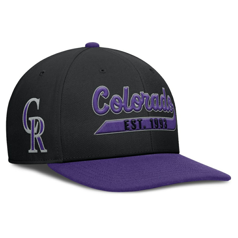 Colorado Rockies Nike Pro Performance Snapback Hat - Black/Purple - Nike on Sale
