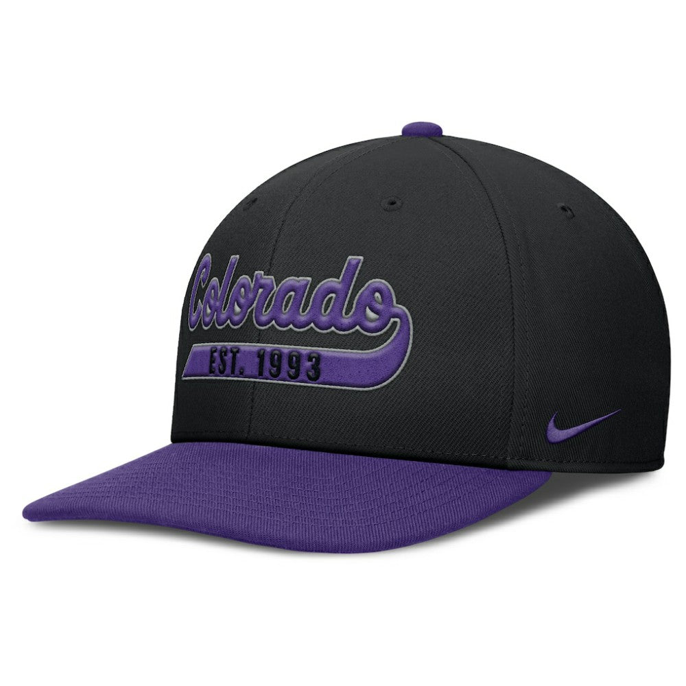 Colorado Rockies Nike Pro Performance Snapback Hat - Black/Purple - Nike on Sale