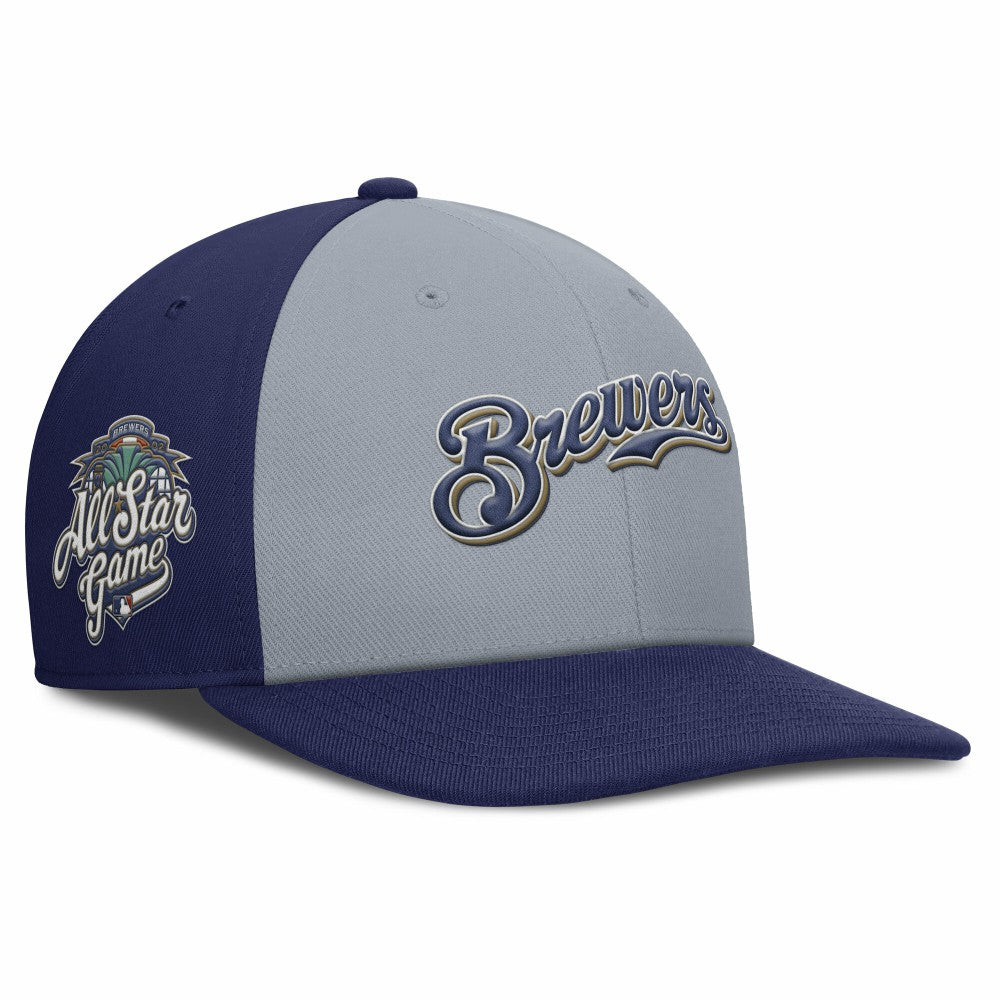 Milwaukee Brewers Nike Pro Performance Snapback Hat - Gray/Navy - Nike Lifestyle