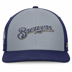 Milwaukee Brewers Nike Pro Performance Snapback Hat - Gray/Navy - Nike Lifestyle