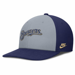 Milwaukee Brewers Nike Pro Performance Snapback Hat - Gray/Navy - Nike Lifestyle