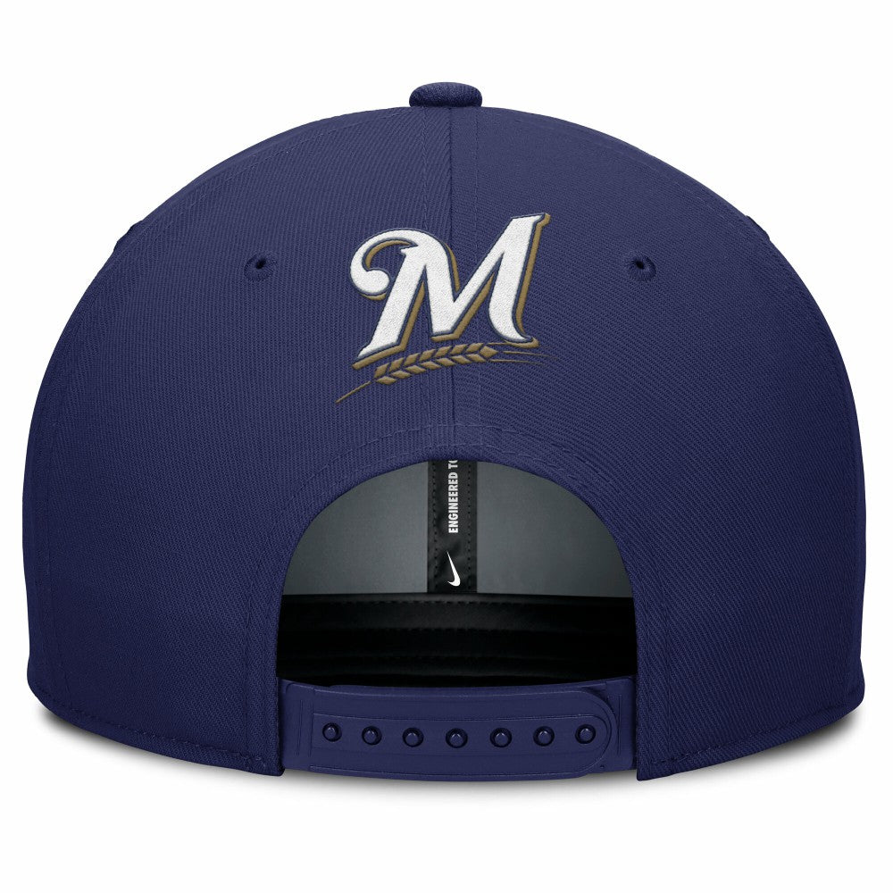 Milwaukee Brewers Nike Pro Performance Snapback Hat - Gray/Navy - Nike Lifestyle