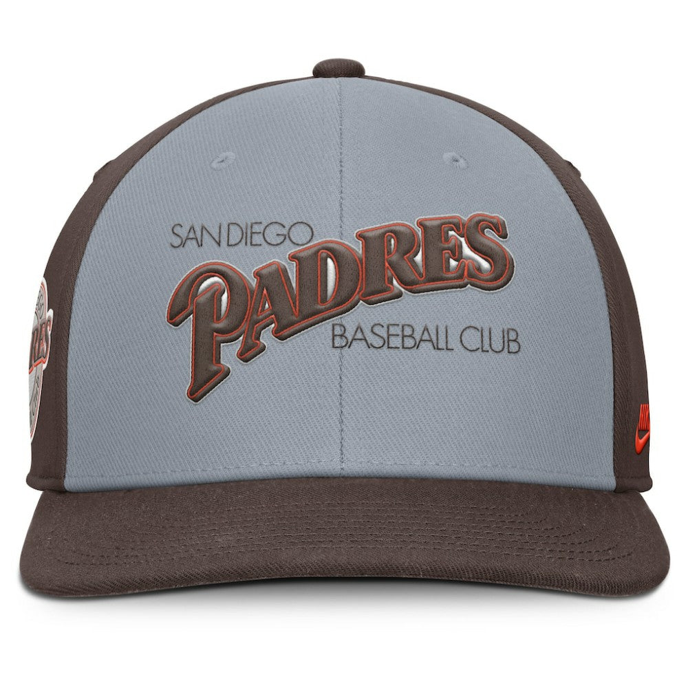 San Diego Padres Nike Pro Performance Snapback Hat - Gray/Brown - Nike Discount