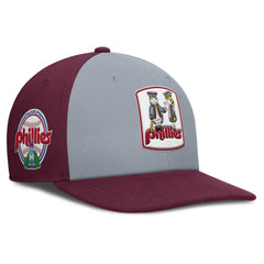 Philadelphia Phillies Nike Pro Performance Snapback Hat - Gray/Burgundy - Nike Discount