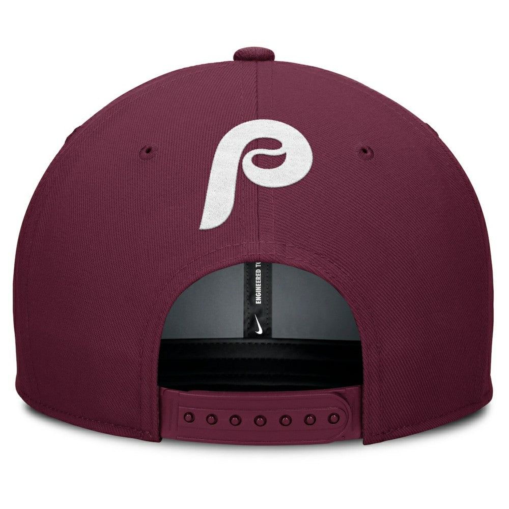 Philadelphia Phillies Nike Pro Performance Snapback Hat - Gray/Burgundy - Nike Discount