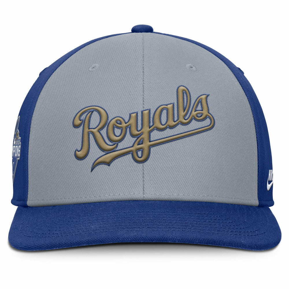Kansas City Royals Nike Pro Performance Snapback Hat - Gray/Royal - Nike Online