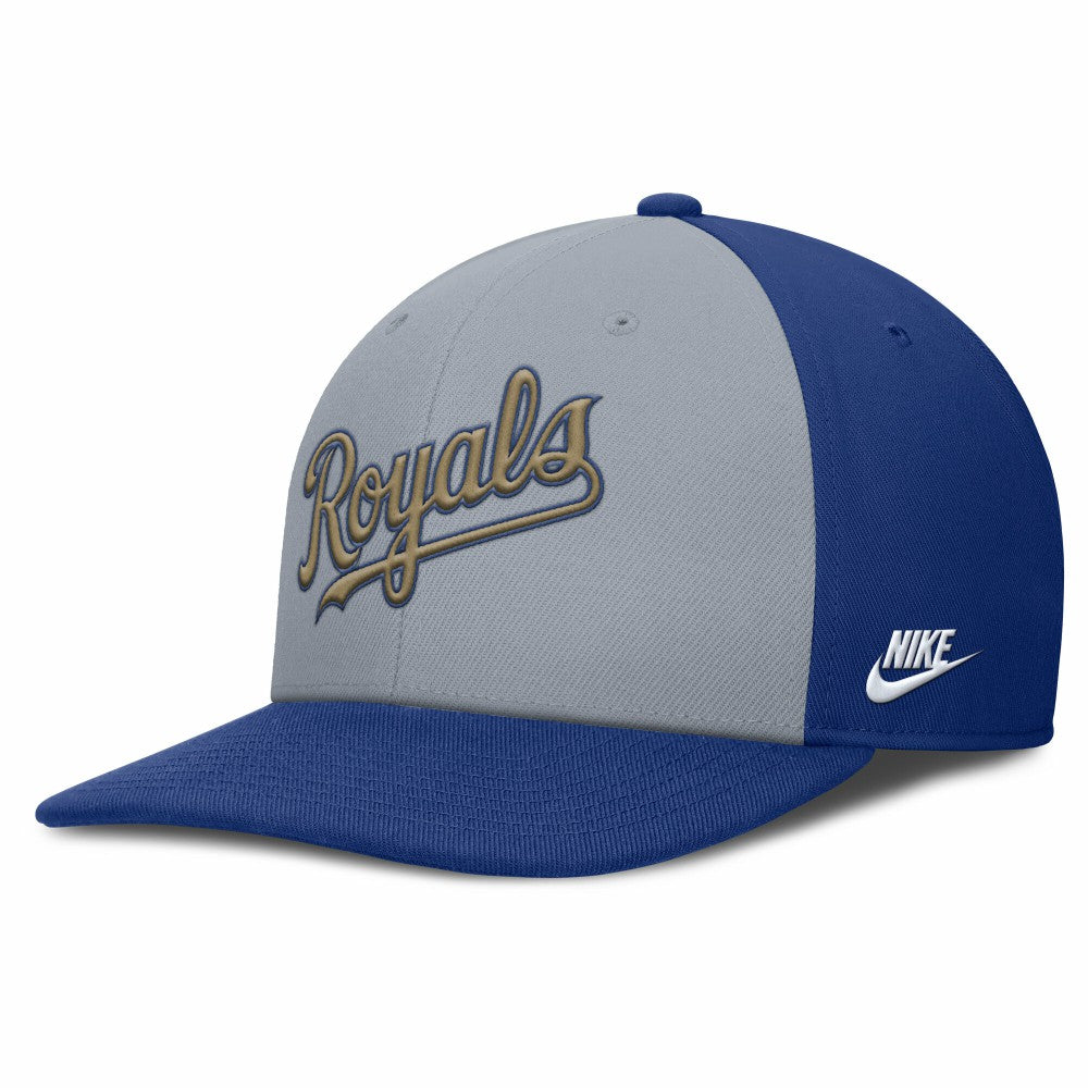 Kansas City Royals Nike Pro Performance Snapback Hat - Gray/Royal - Nike Online