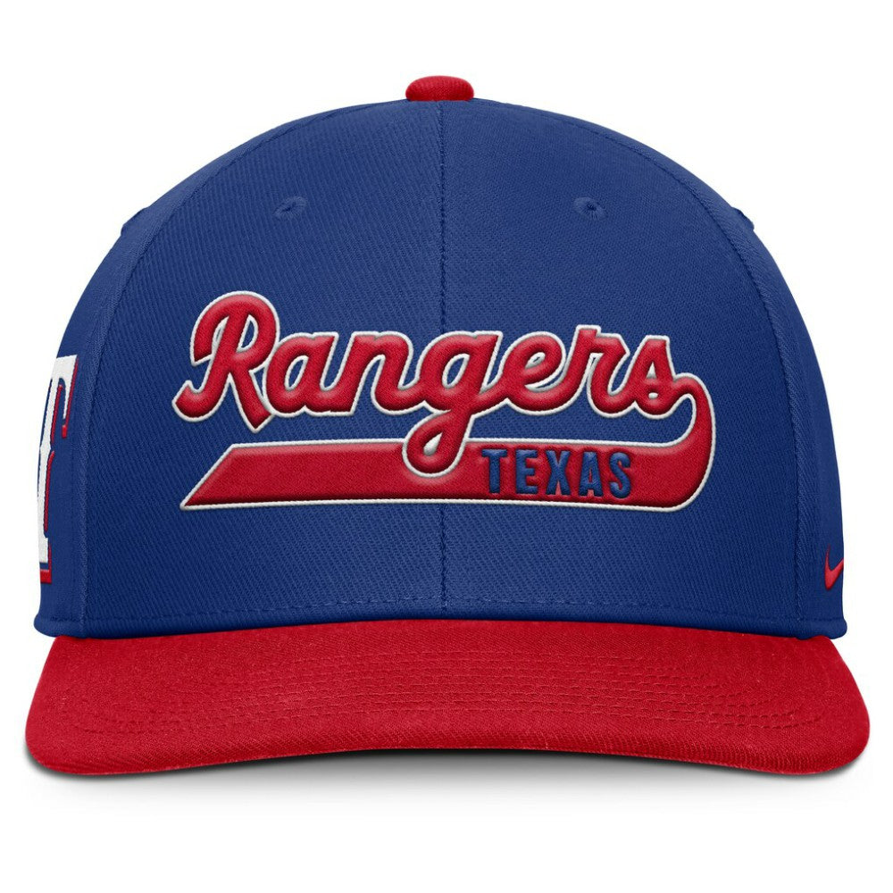 Texas Rangers Nike Pro Performance Snapback Hat - Royal/Red - Nike Lifestyle