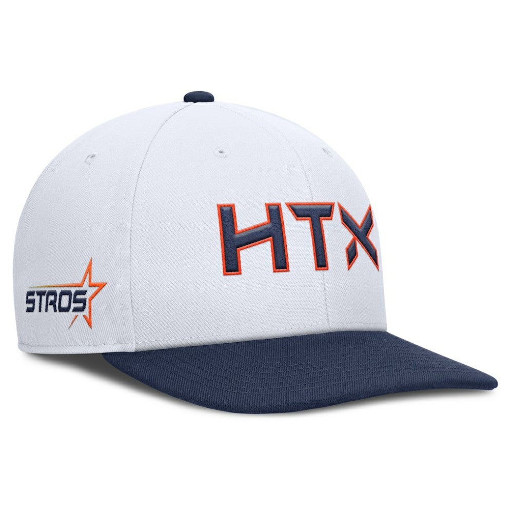 Houston Astros Nike 2025 City Connect Pro Performance Snapback Hat - White/Navy - Nike Lifestyle