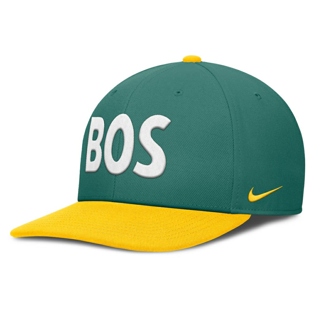 Boston Red Sox Nike 2025 City Connect Pro Performance Snapback Hat - Green/Yellow - Nike Lifestyle